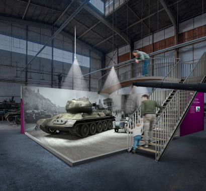 Schweizerisches Militärmuseum Full Diorama Panzerhalle, Visualisierung: Joe Rohrer, Luzern