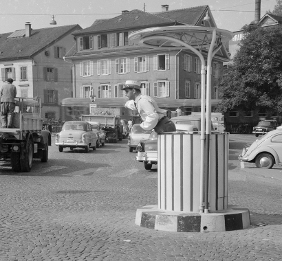 Baden Schulhausplatz 1950er Jahre