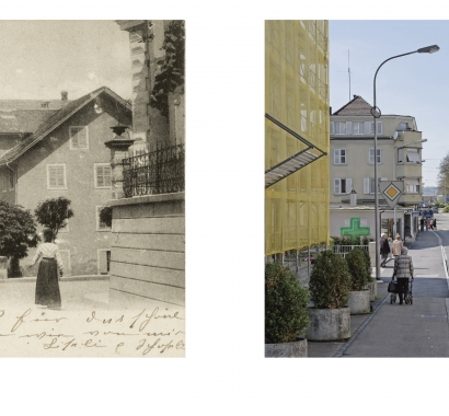 Wohlen Zeitsprünge Bildvergleich Zentralstrasse